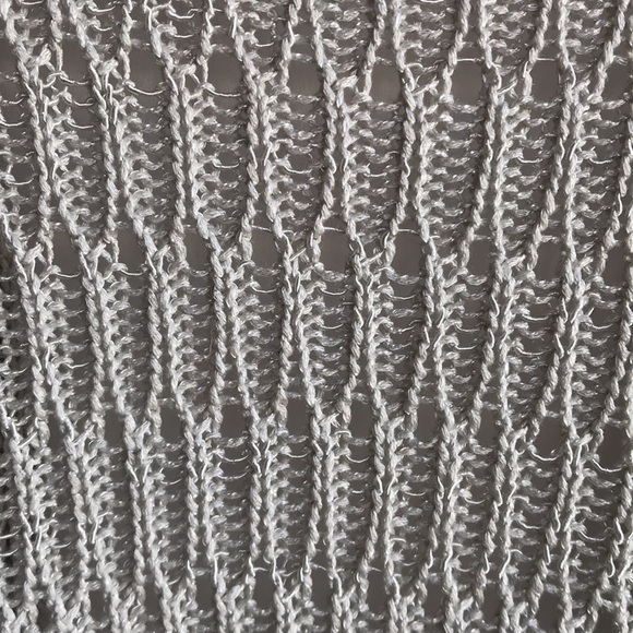 Chico’s cream / gray open front cardigan - Picture 7 of 7